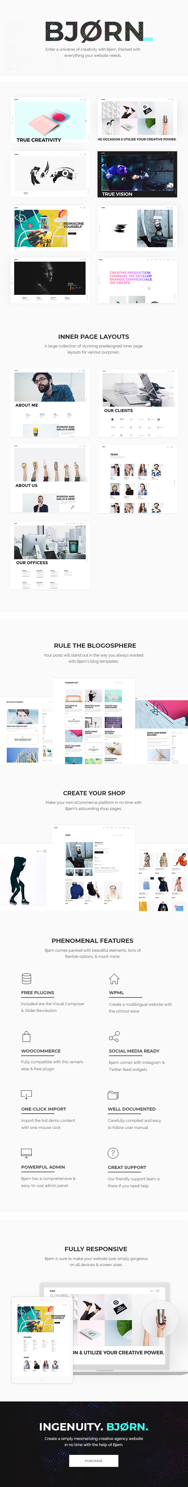 Bjorn - Creative Agency & Freelancer Portfolio Theme - 1